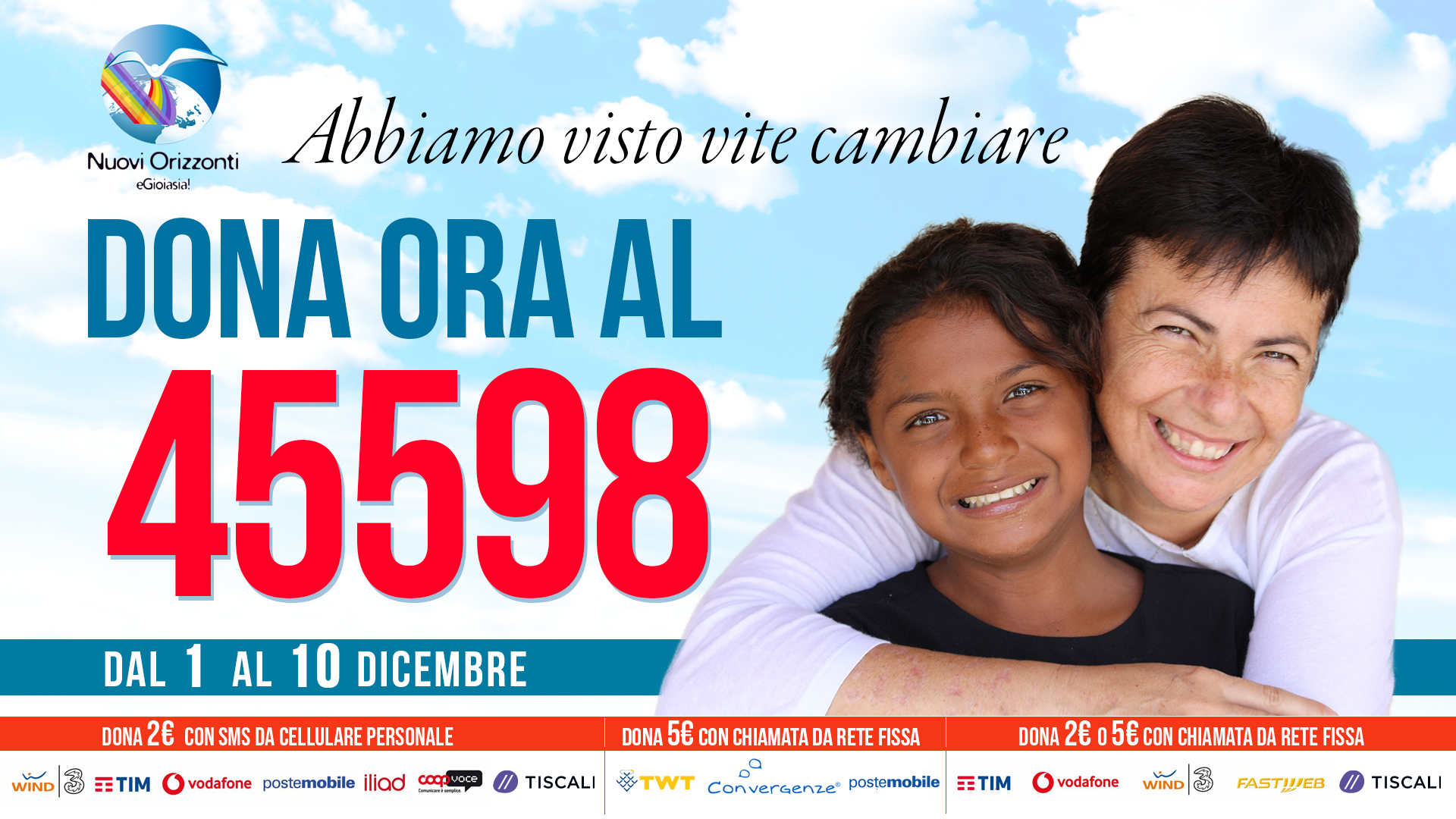 45598 SMS solidale - Nuovi Orizzonti